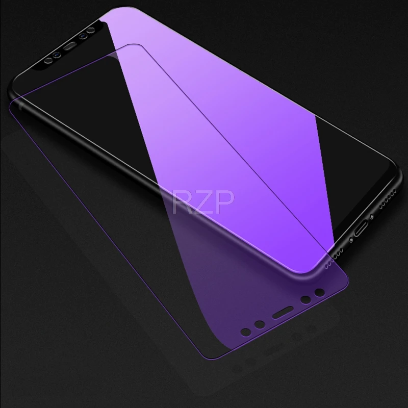Anti-blue light RZP 9H полное покрытие из закаленного стекла для Xiaomi mi 8 mi 8 lite SE Explorer Защита экрана для Xiaomi mi 8 mi 8 Защитная стеклянная пленка - Цвет: Anti-blue light