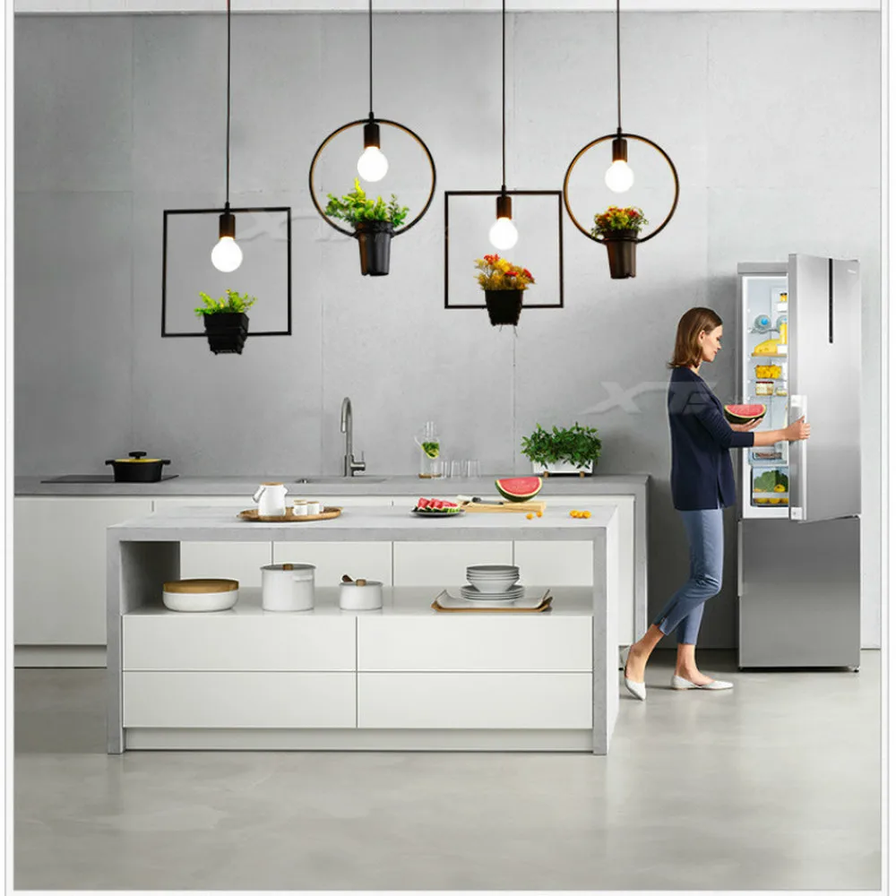 Люстра из кованого железа с геометрическим рисунком современный