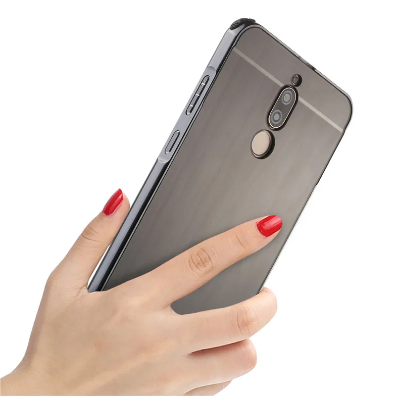 Huawei Mate 10 Lite RNE-L21 Case Plating Metal Frame with Brush Back Cover Hard for Mate10 RNE-L01 RNE L21 |