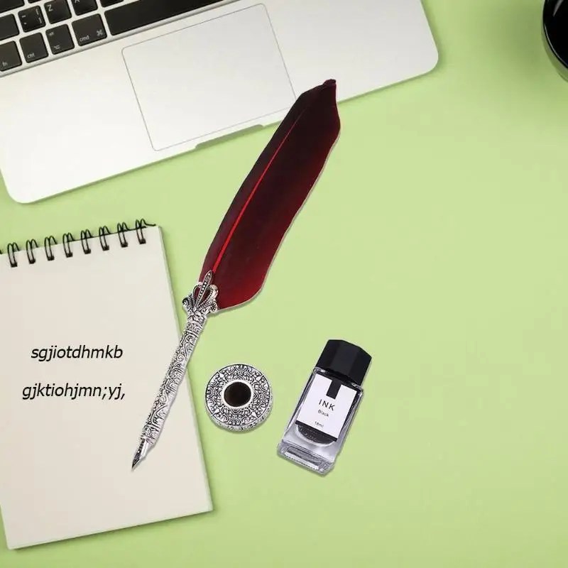 Ретро каллиграфия перо Dip Ручка для письма Чернила Канцелярские Dexterous износостойкий элегантный античный уникальный свадебный подарок на день рождения