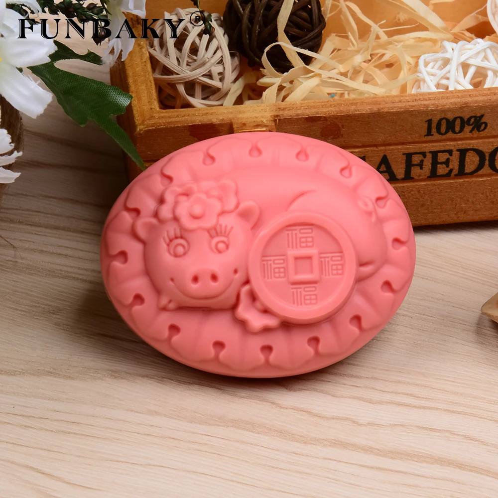 FUNBAKY 3D круглые сердца силиконовые формы для пирога декоративные инструменты для выпечки цветок Роза Форма Свадебная форма