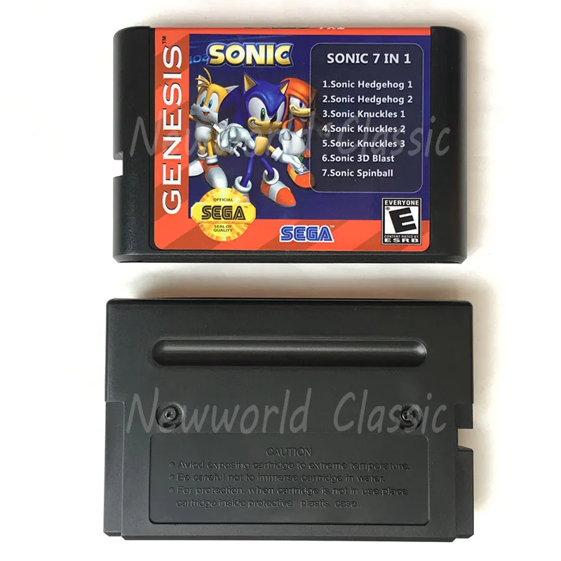 Звуковая игра 7 в 1 на английском языке для 16-битной коллекции игр SEG GENESIS Mega Drive