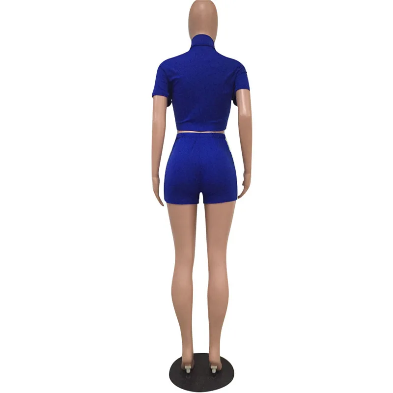 Летний комплект из двух предметов для фитнеса женский короткий рукав в полоску