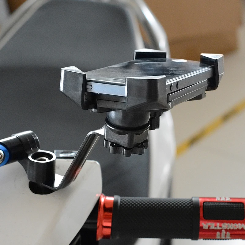Universal Motorcycle 360 Rearview Mirror Holder Mount Bracket For Phone GPS New |