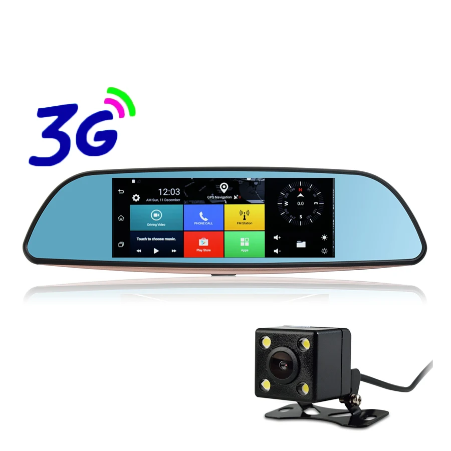 Otstrive 7 дюймов 3g gps Android 5 0 автомобиль грузовик Bluetooth Wi Fi камера заднего вида Двойной