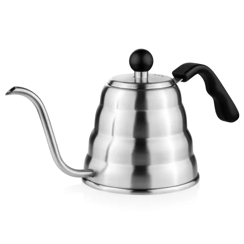 Silver 1000ml Высокое качество нержавеющей стали залить над кофе и чайник, капельный чайник аксессуары для кофеварки батареи печи - Цвет: Silver 1000ml