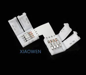 Светодиодные коннекторы RGB в форме L 6 шт./компл. 4 pin ширина ленты 10 мм 12 В 5050|rgb led