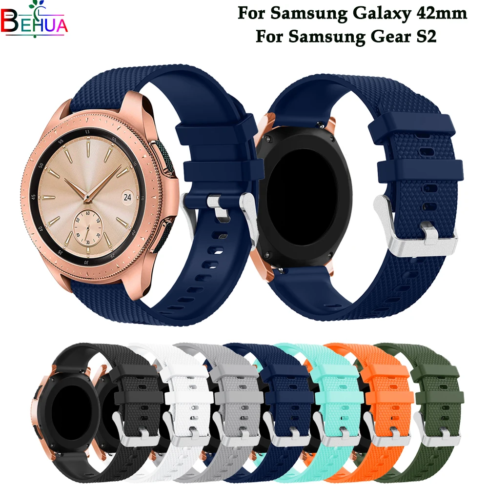 Спортивный ремешок для часов Samsung Gear S2 силиконовый Galaxy 42 мм сменный качественные
