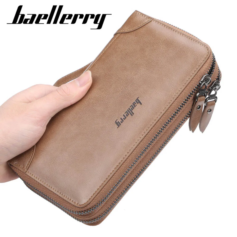 

2019 Baellerry Men's Long Purse Men Clutch Wallets Business Leisure Zipper Handbag Large Capacity Multi-card Male Purse