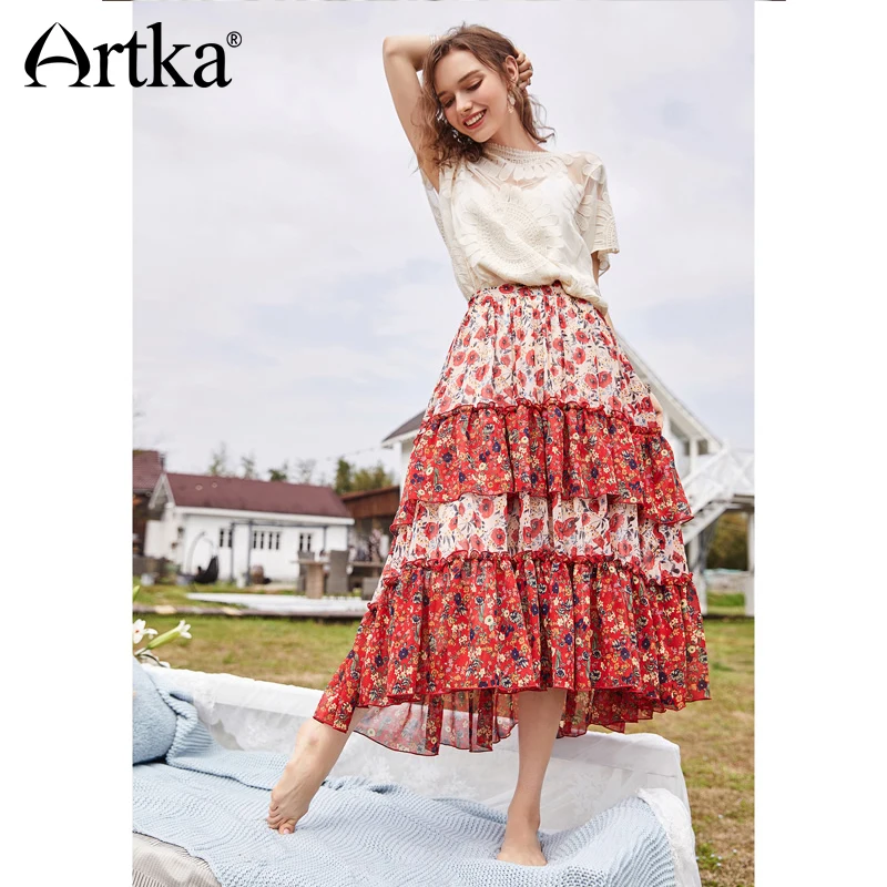 ARTKA Новинка 2018 года для женщин Лето романтический сад цветочный натуральный пояс