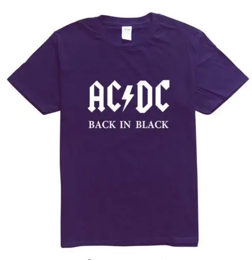 Дизайн, AC DC Bell, мужские футболки с черепом и цепочкой, acdc bell, I Got My Bell goning Take Ya To Hell, Повседневная брендовая 3D Мужская футболка - Цвет: purplewhite