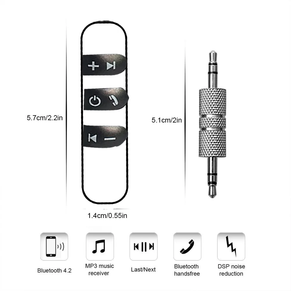 HCQWING AUX 3 5 мм разъем музыка Bluetooth 4 2 приемник аудио Отправитель адаптер Handsfree Call
