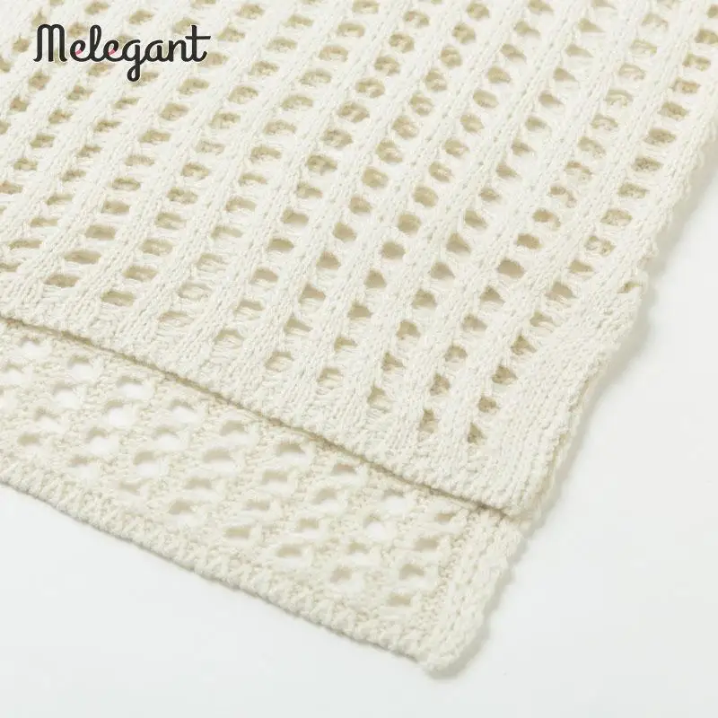 Melegant Autumn winter 2019 Casual Women Cardians Sweater Hollow Out Solid White Cardigan Female Knitwear Plus Size |