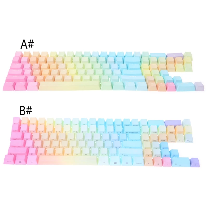 Радуга Keycap Просвечивающая подсветка Keycap ANSI раскладка клавиатуры ключ OEM Caps
