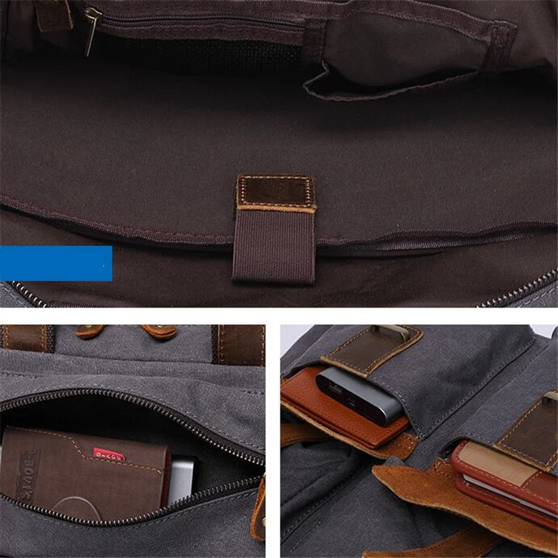 Hot High Quality Brand New Trend Multi-purpose Men Vintage Canvas Laptop bag Man Travel Bags Retro Military Style Backpack P862 | Багаж и