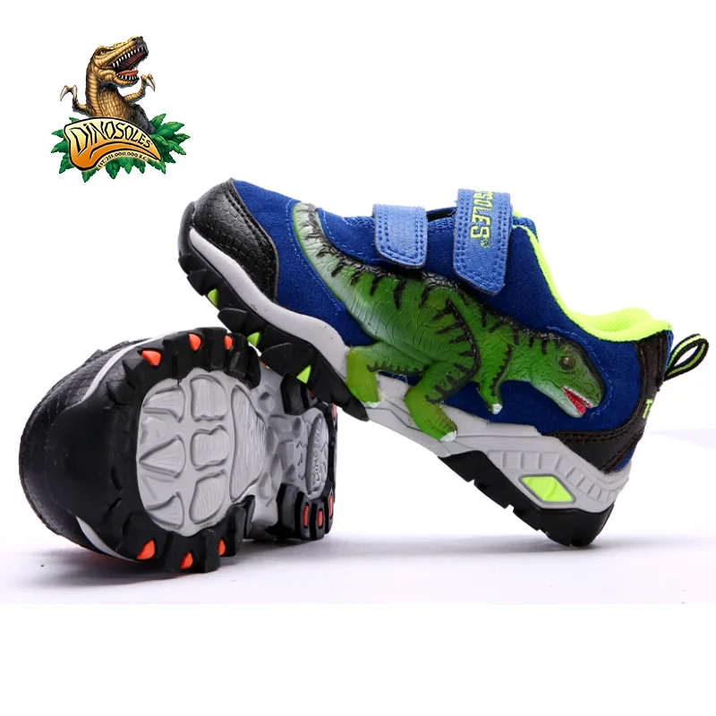 2018 Children led shoes Spring Autumn breathable 3D Dinosaur sneakers boys light up sport size 27-34# |