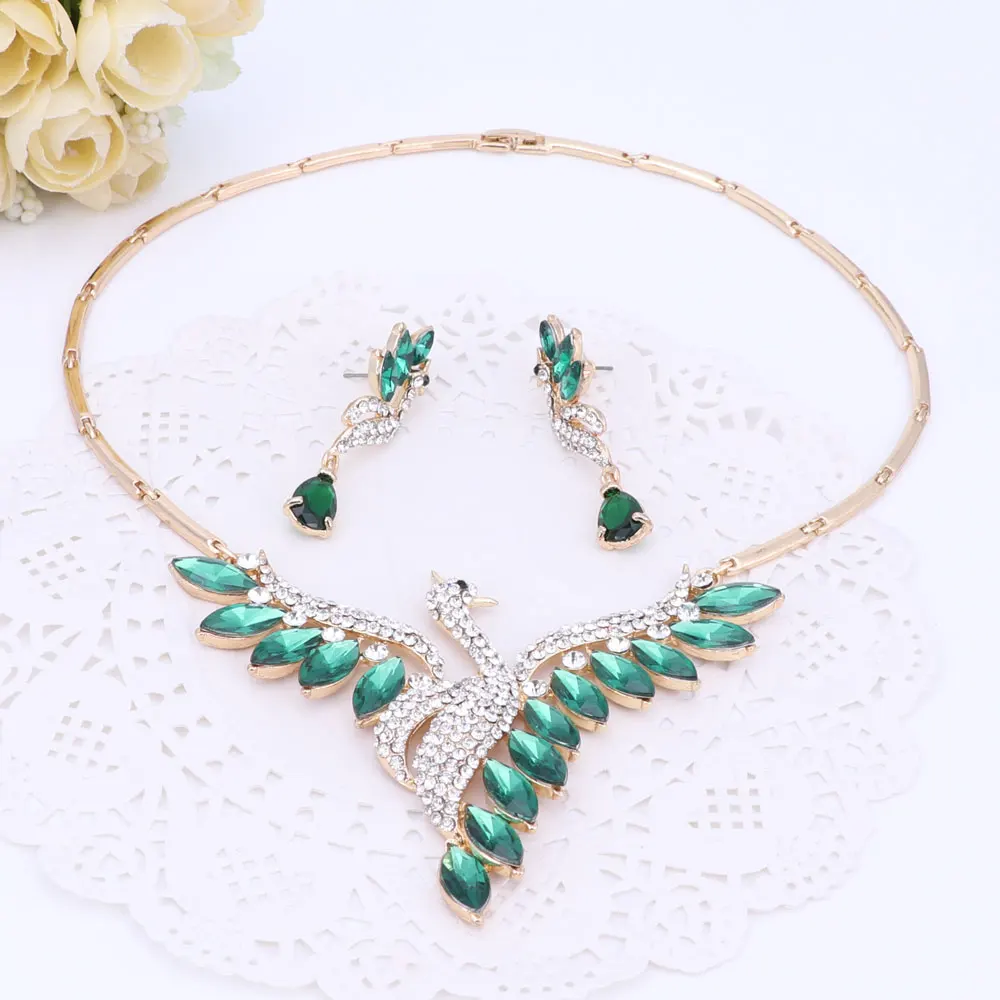 Нигерийские Ювелирные наборы из бисера золотого цвета для женщин Кристалл/CZ