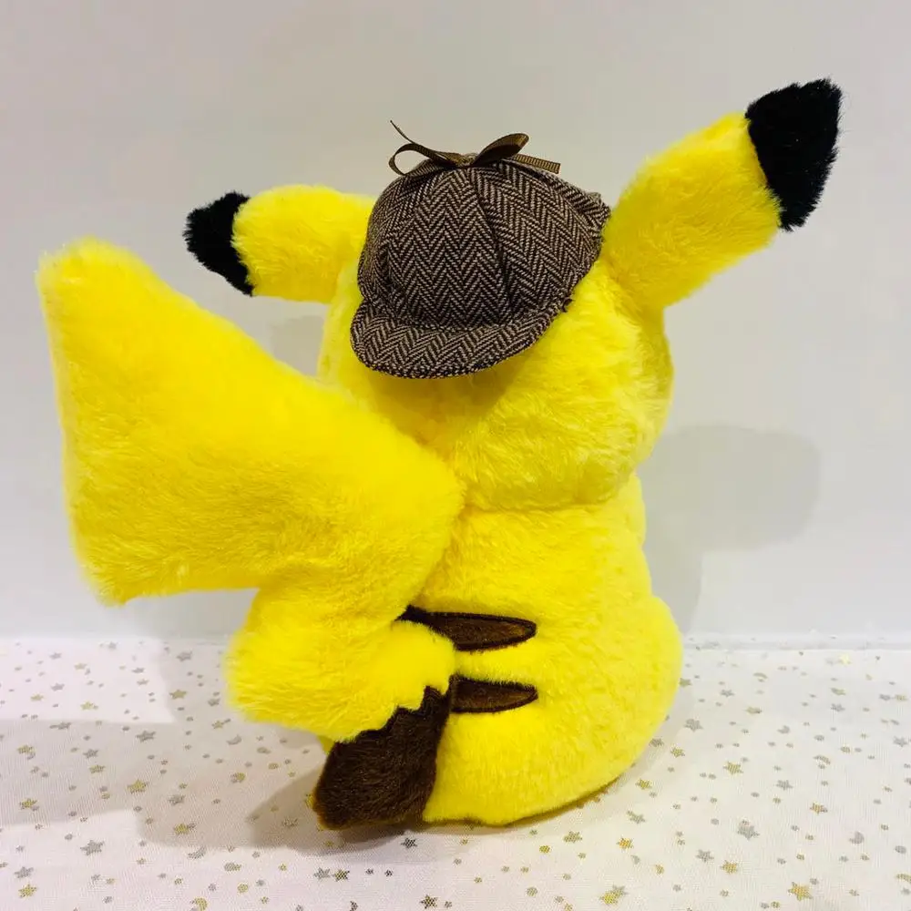 Takara Tomy Покемон Пикачу плюшевая игрушка мягкая игрушка детектива Пикачу аниме плюшевые игрушки для детей