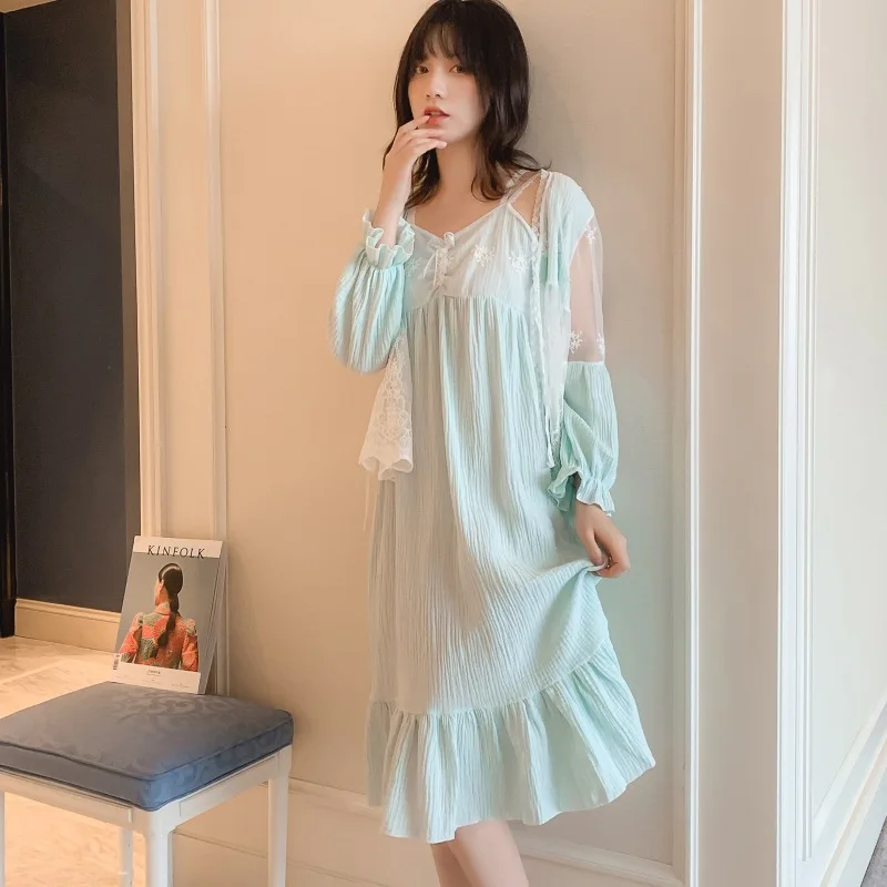 Ночные рубашки ночные 2019 ночная одежда кружевная Домашняя Женская пикантная