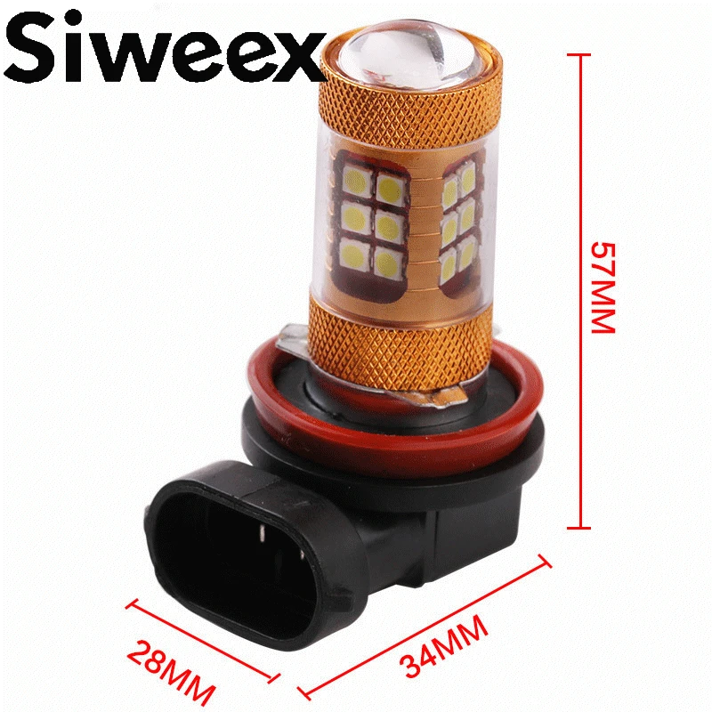 1 Pcs Bright Car LED Bulbs H4 H7 H8 3030 28 SMD 28W White 12V DC High Brightness Fog Driving Light Bulb | Автомобили и мотоциклы