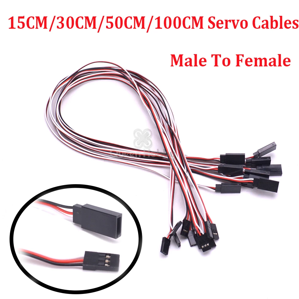 Мужской и Женский 150 мм 300 500 1000 15 см 30 50 100 Servo свинцовый Удлинительный кабель жила