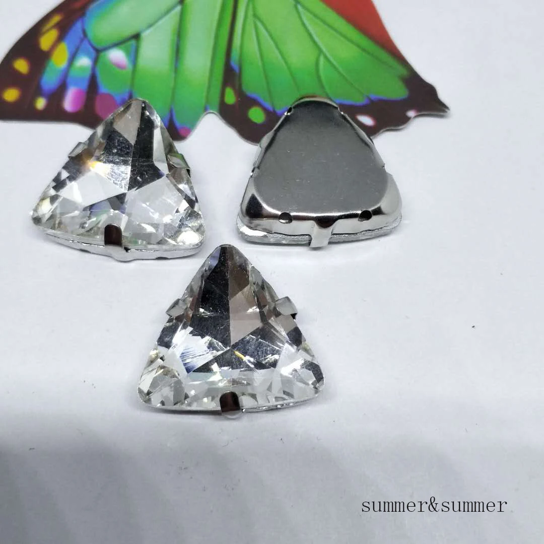 Женские платья и свадебные с серебристым дном 18 мм|sew rhinestones|rhinestone sewglass crystal rhinestones