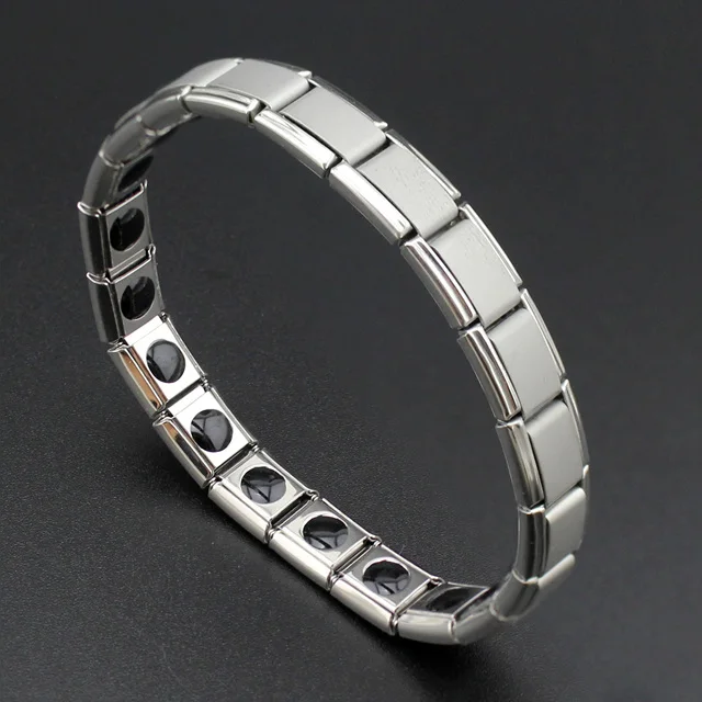 20 Ge Silver Small Hapiship мужские/женские модные ювелирные изделия Германий нержавеющая сталь Энергетический Браслет влюбленные муж. жена лучший друг подарок Top1 - Окраска металла: 20 Ge Silver Small