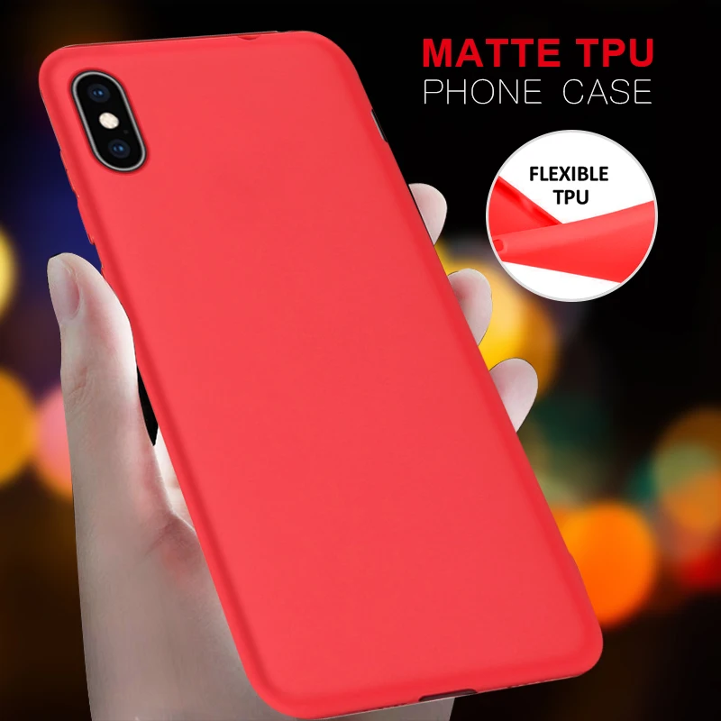 Ультратонкий чехол для телефона iPhone X XR XS Max 6s 6 противоударный 7 8 S Plus мягкий