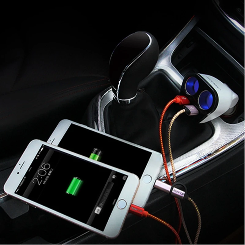 Автомобильное зарядное устройство с двумя USB-портами 3 1 А цифровой светодиодный