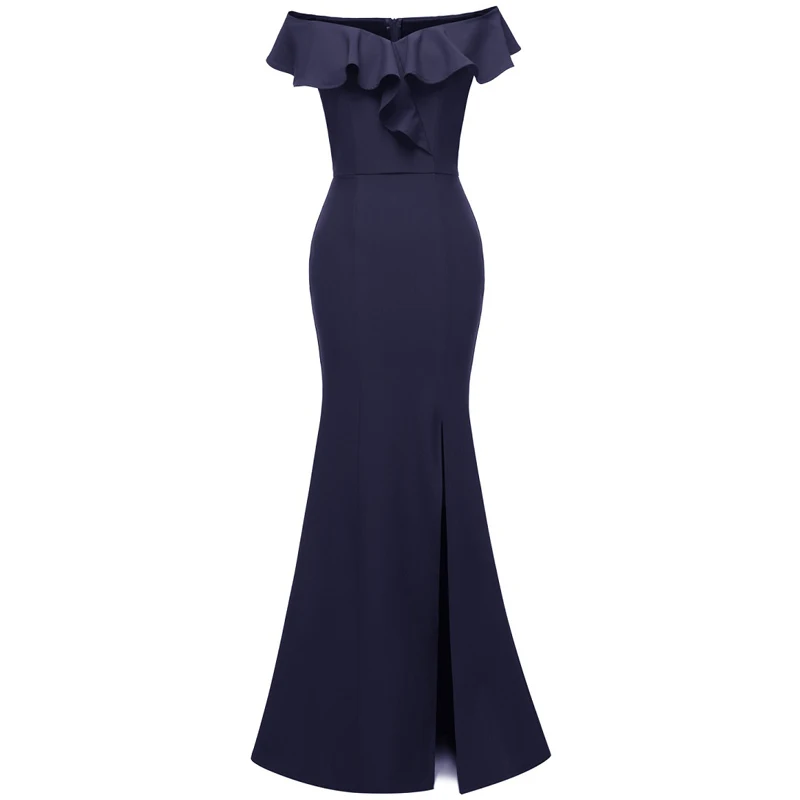 2019 Burgundy Lace Mermaid Long Bridesmaid Dresses Off The Shoulder A shoulder dress for Wedding Party Robe vestidos de fiesta | Свадьбы и