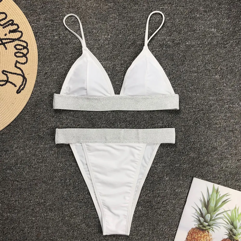 Сексуальное бикини женский купальник с высокой талией Летний Пляжный Купальник