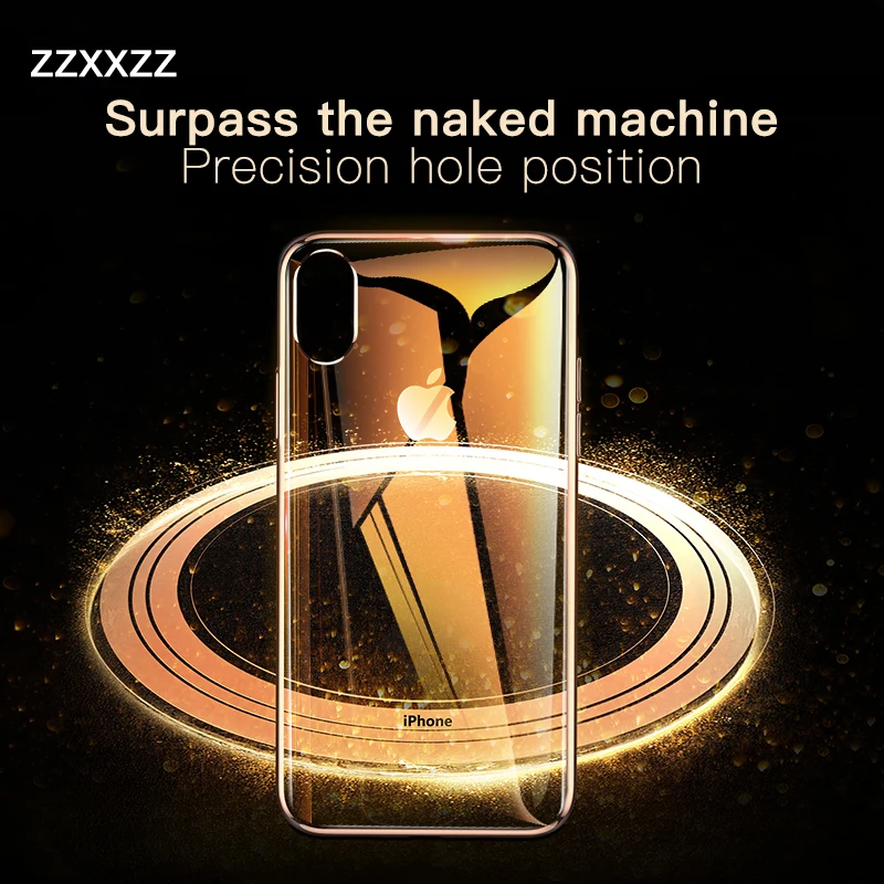 ZZXXZZ новый прозрачный Ультратонкий Мягкий чехол для IphoneXS 5 5S 6 S плюс 7 8 XR MAX стильный