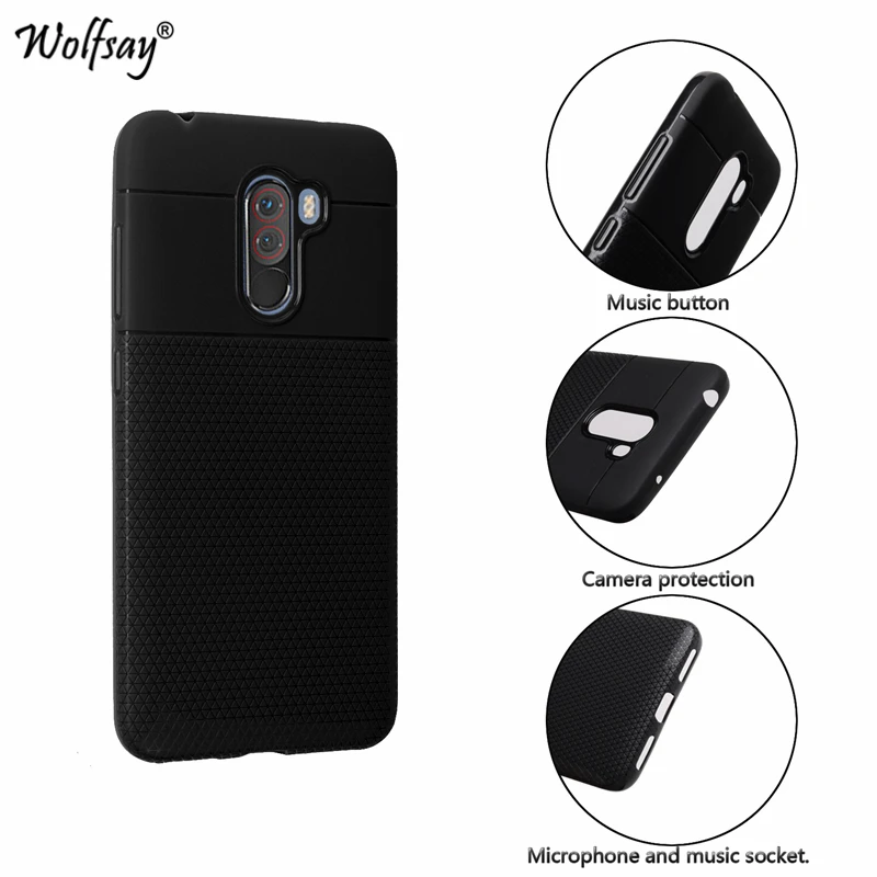 Pocophone F1 Case Simple Soft TPU For Xiaomi Silicone Cover Capa Poco Shell Fundas |
