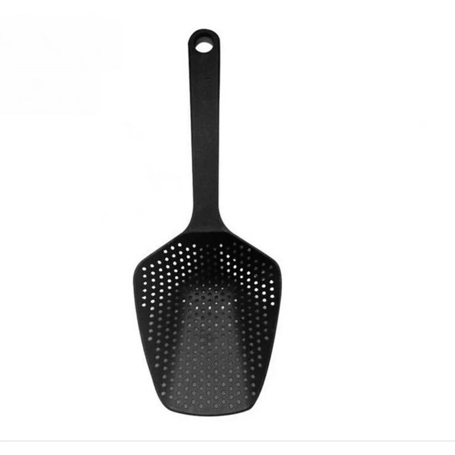 1 шт. Черная кухонная лопатка сито для овощей Совок нейлоновая ложка большой