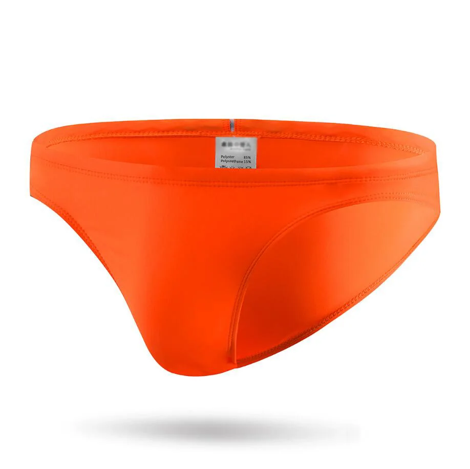 orange 6 флуоресцентных цветов, одежда для плавания, мужские трусы, сексуальный купальный костюм, плавки с низкой талией, Мужская одежда для плавания, шорты для бассейна, Мужской купальный костюм 069 - Цвет: orange