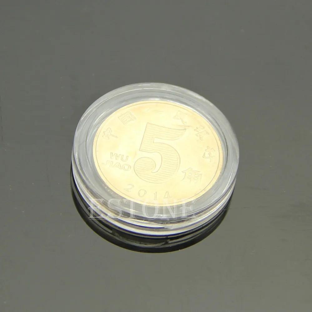 10 шт. прозрачные круглые Чехлы для монет капсулы хранения пластиковые 22 мм | Дом и