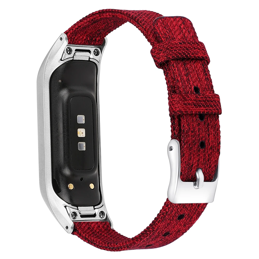 Сменный Браслет ремешок для samsung Galaxy Fit-e смарт-браслет холщовый ремешок для часов браслет из нержавеющей стали с пряжкой спортивные ремешки