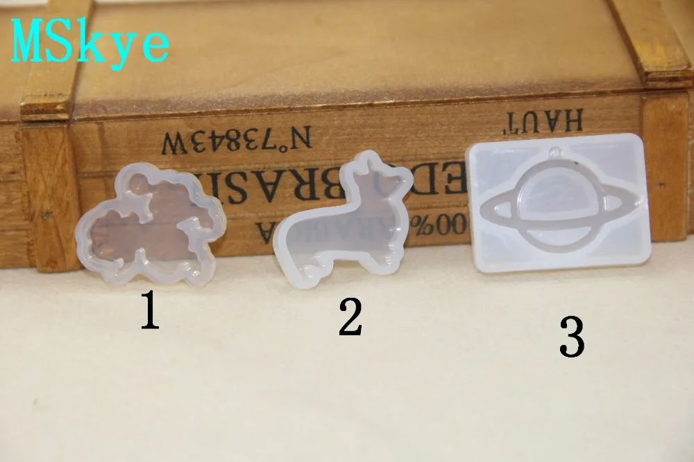 Mskye Diy кристальная резинка силиконовая форма Сатурн планета капля камедь
