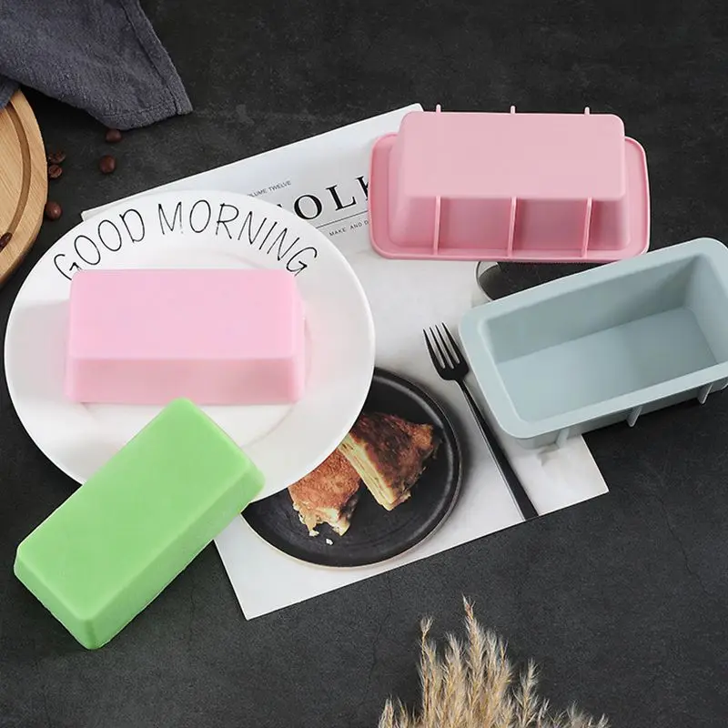 Мини Прямоугольная форма хлеб для тостов силиконовая торта желе конфеты мыльная