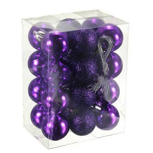 Drake 24 Pcs Candy Color Plastic Christmas Tree Jewelry Ornament Balls | Женская одежда