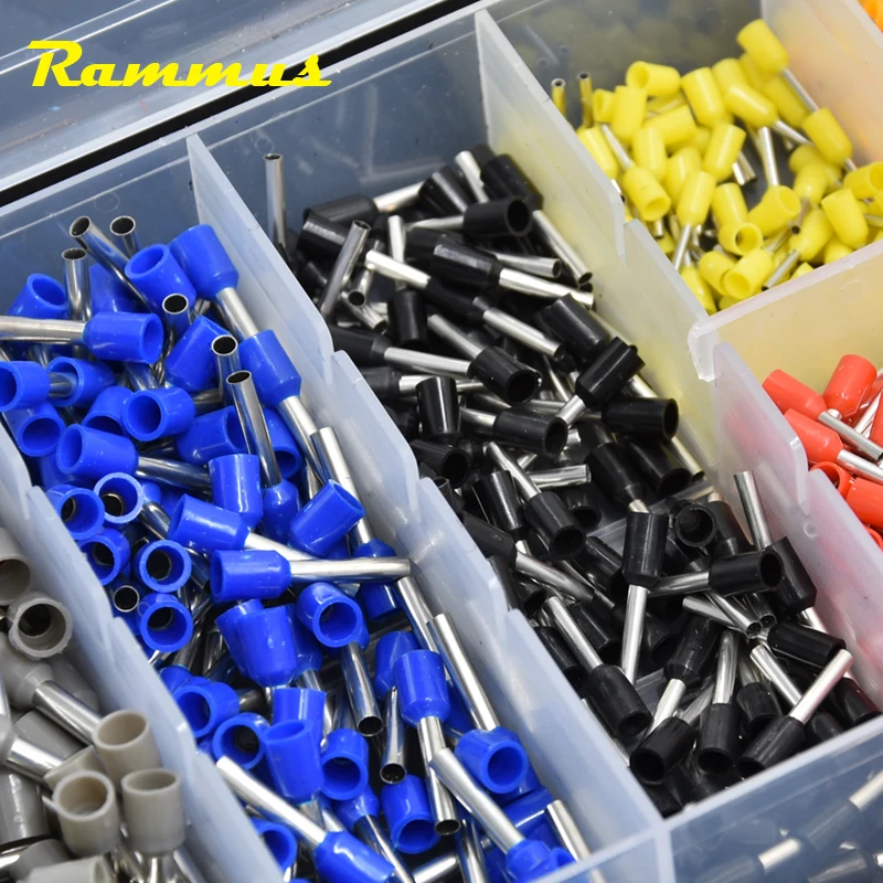 800pcs 22-10AWG Electrical Insulated Cord Pin End Terminal Bootlace Cooper Ferrules Kit Set Wire Cable Crimp Connector Tool |