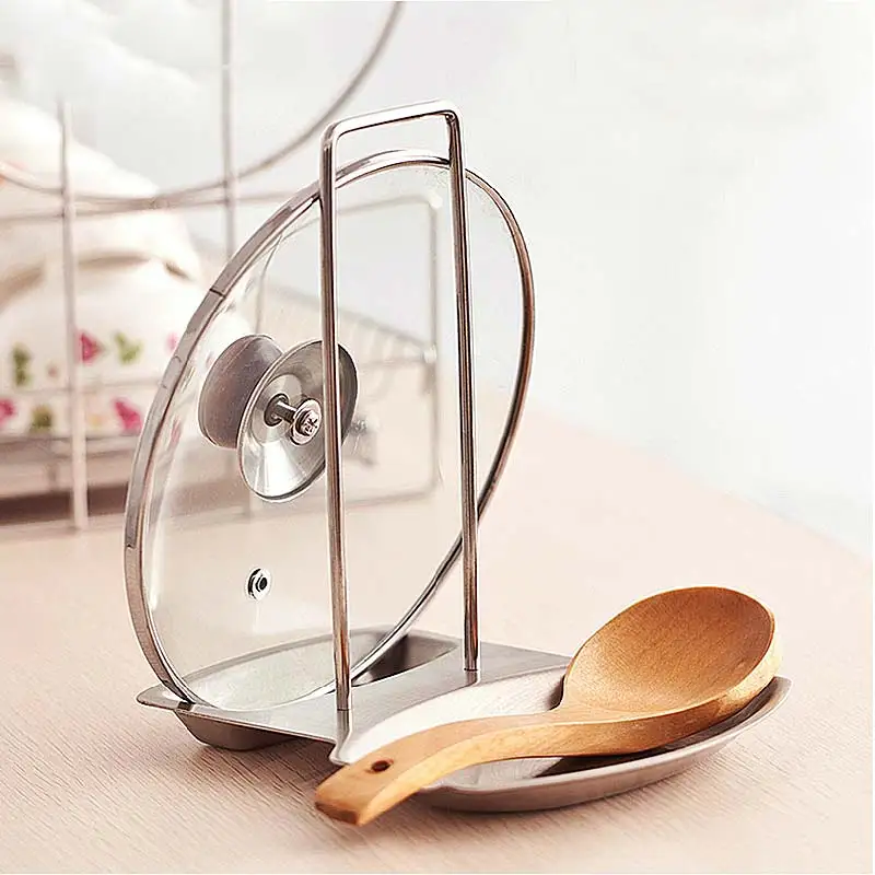 Кухонная стойка для крышек кастрюля и ложки 1 шт.|holder pot|lid rackspoon holder |