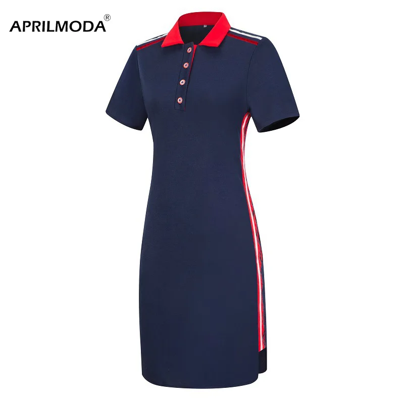 Fashion Brand Women Polo Dress T Shirt Short Sleeve Summer Elegant Dresses Patchwork Female Casual Oversized 6XL Vestidos