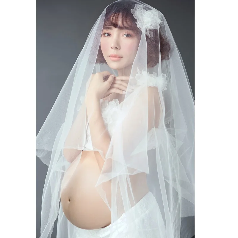Fancy Maternity Gown Photography Props White Lace Long Dresses Pregnant Women foto Pregnancy Photo Shoot Dress Clothes | Мать и ребенок
