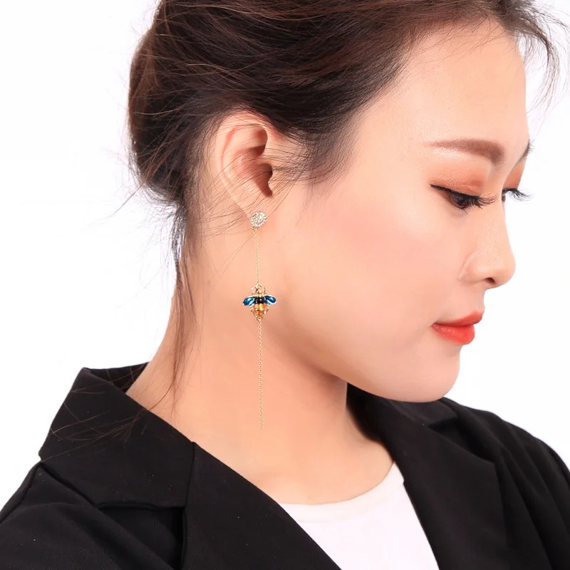 Женские асимметричные серьги-подвески Joolim летние Висячие серьги серьга-пружина |