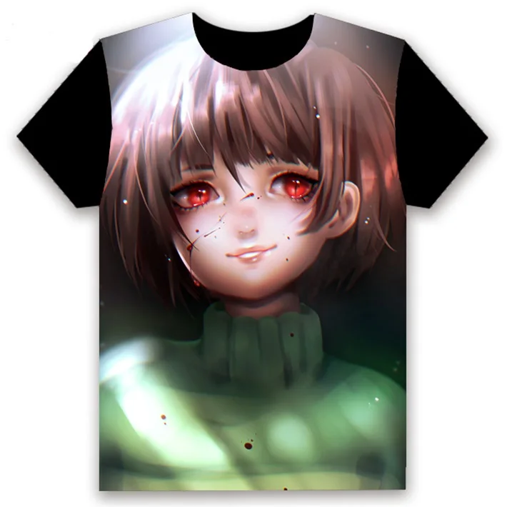 Модная мужская футболка аниме Undertale Sans Frisk Чара Папирус игра Косплей короткий рукав Повседневная унисекс черная футболка на заказ - Цвет: 18