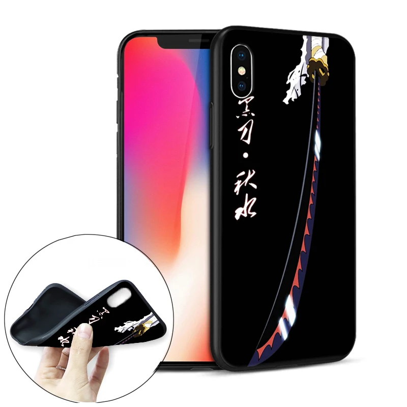 Чехол с ножом Луффи для iPhone 7 One Piece Аниме Мягкий силиконовый чехол телефона X 11 Pro 5 S