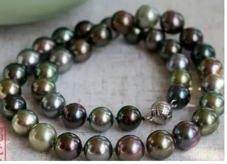 stunning AAA 10-11 mm Tahitian round multicolor pearl necklace 18 INCH | Украшения и аксессуары
