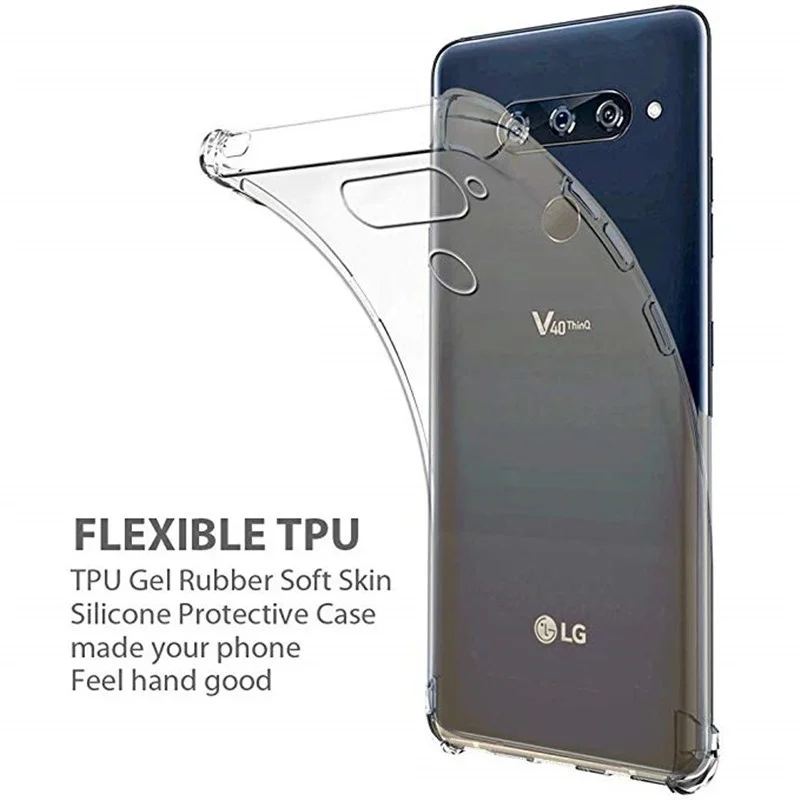 Мягкий противоударный защитный ТПУ силиконовый чехол для LG серии V40/V40 ThinQ X Power 3