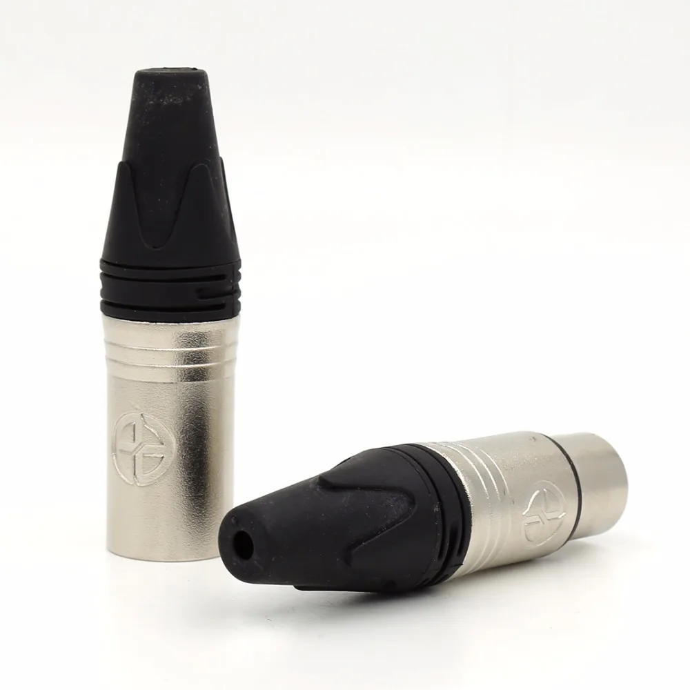 2 шт. XLR разъем 4-контактный разъём XLR сбалансированный микрофон 4 Core Мужской разъем адаптера Ooriginal для NEUTRIK NC4MXX